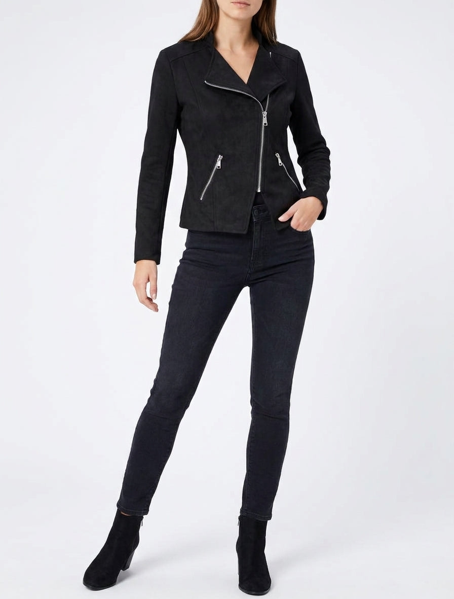 Perfecto-Jacke mit Schulterpolstern