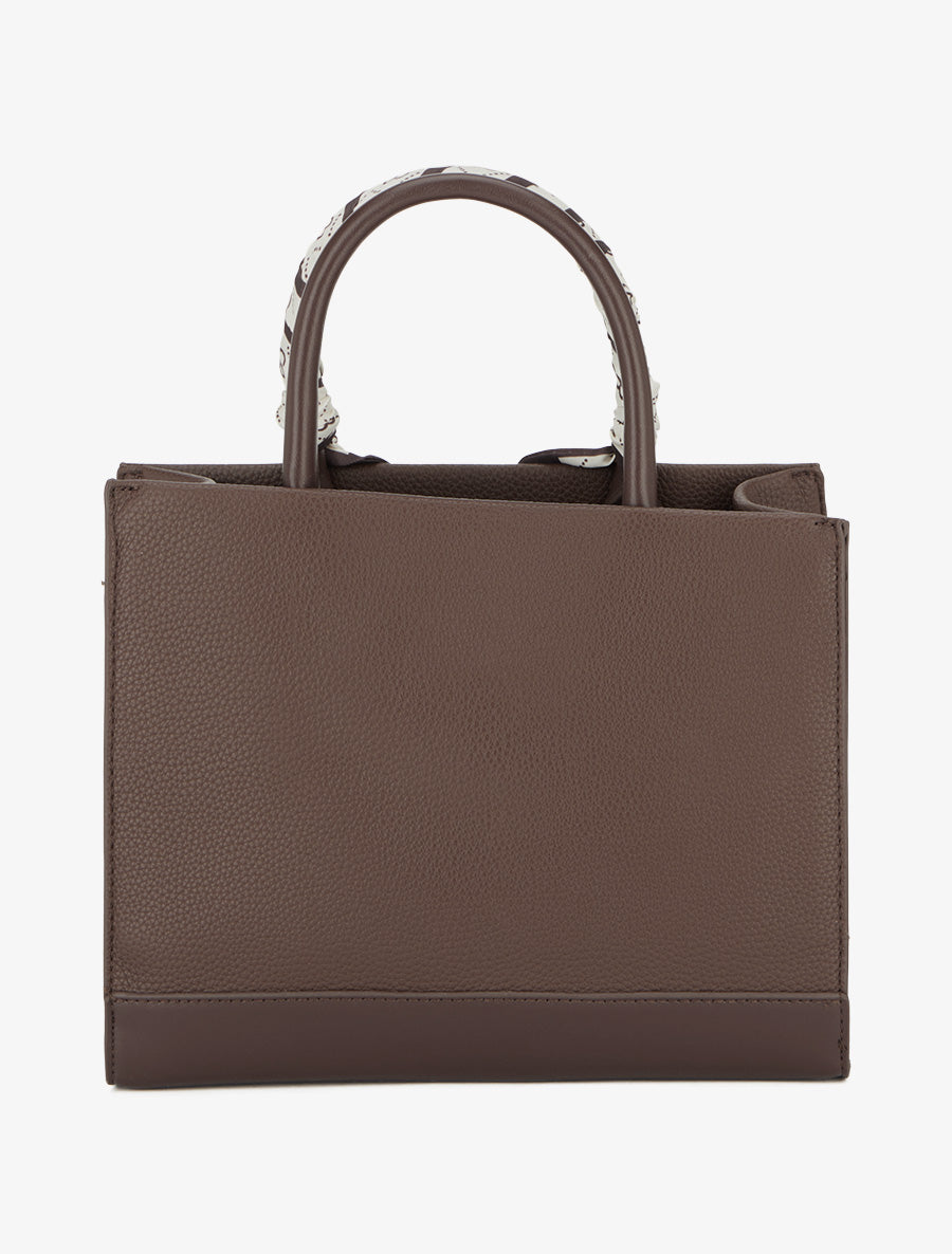 Handtasche Mirta aus genarbtem Kunstleder - Braun