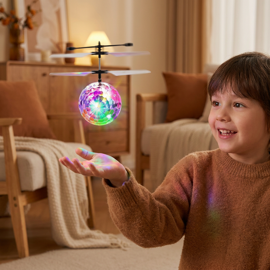 Handgesteuerter fliegender LED-Ball-Drohne für Kinder