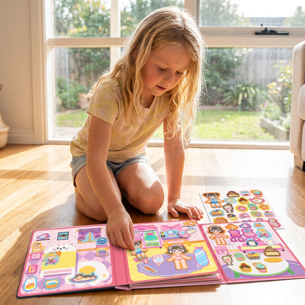 Montessori Magnetisches Quiet Book – Kreatives Anziehen & Szenenspiel