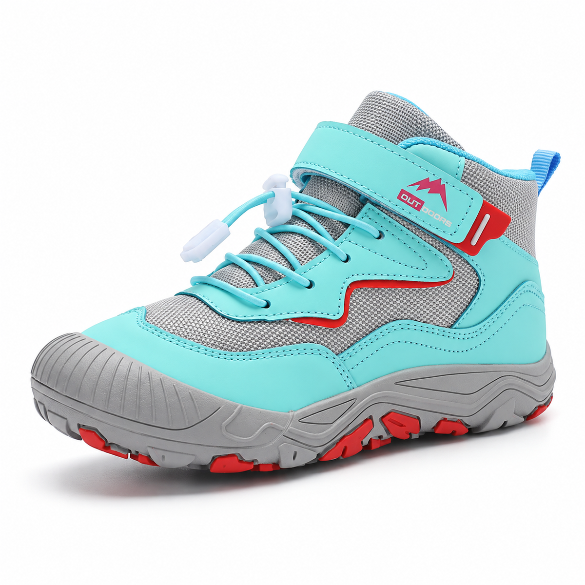 Kinder-Mittelhoch-Wanderstiefel mit praktischem Klettverschluss