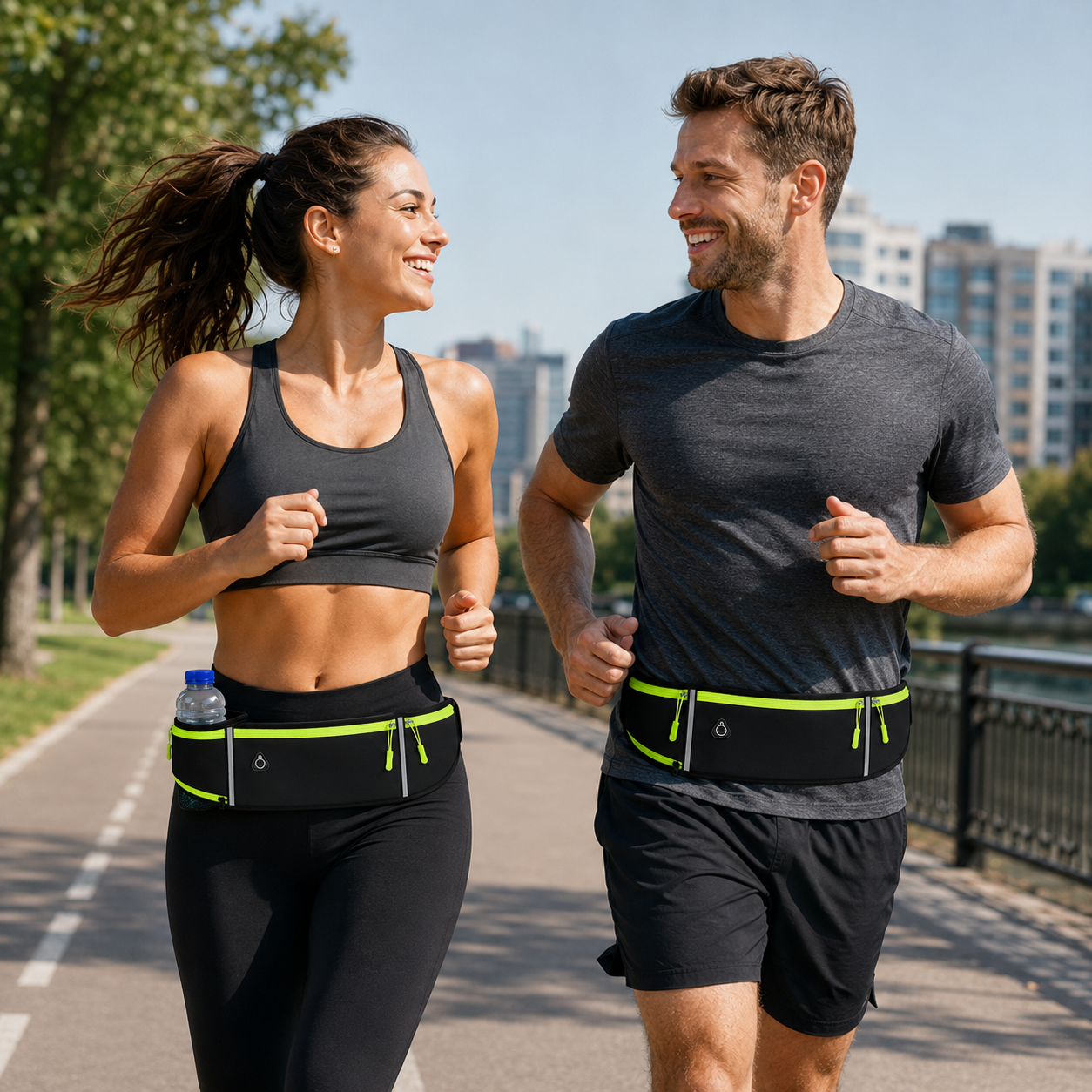 Laufgürtel wasserdicht mit Flaschenhalter – SprintFlex Duo
