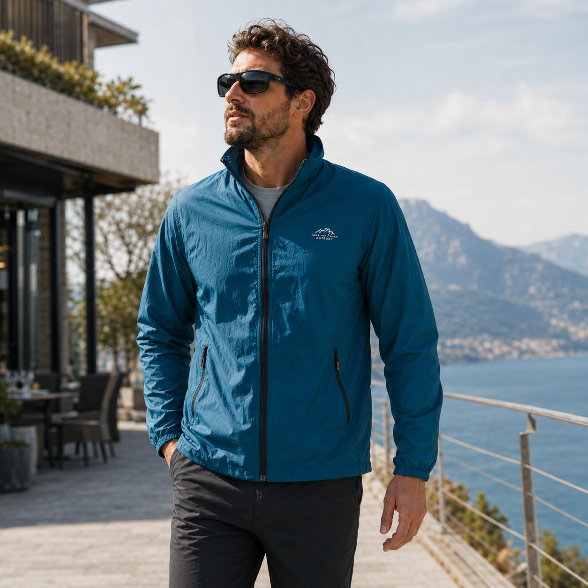 Leichte UV-Schutzjacke für Herren – Winddichte Sommer Outdoor Windjacke