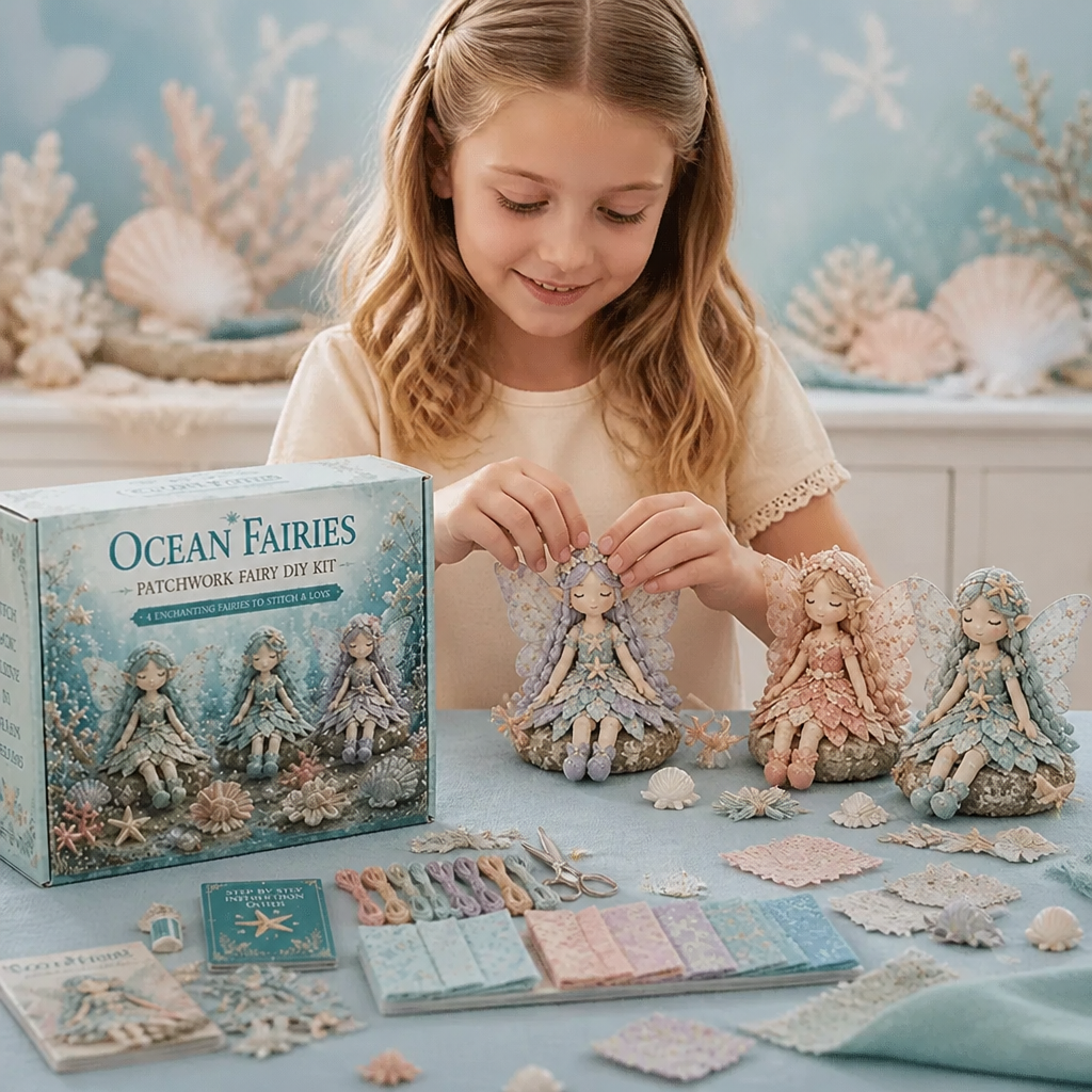 DIY-Nähset für Feen für Kinder – Erstelle magische Feenpuppen aus Stoff, Zubehör und Anleitung