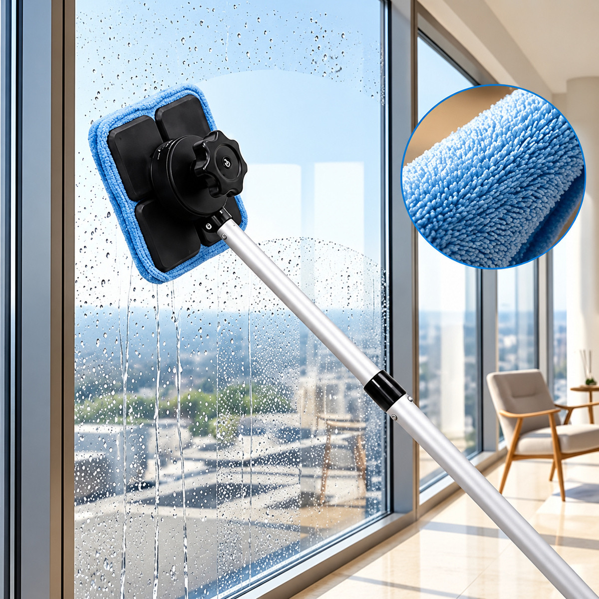 Magnetisches doppelseitiges Fensterreinigungsset