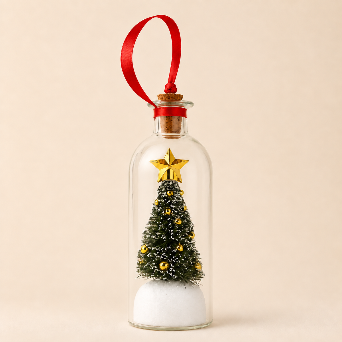 Aufnehmbare Weihnachtsbotschaft-in-einer-Flasche Ornament mit Sprachwiedergabe