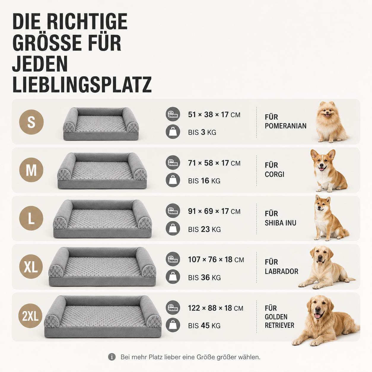 Nordspur | Slumberpaw Extra Großes Orthopädisches Hundebett