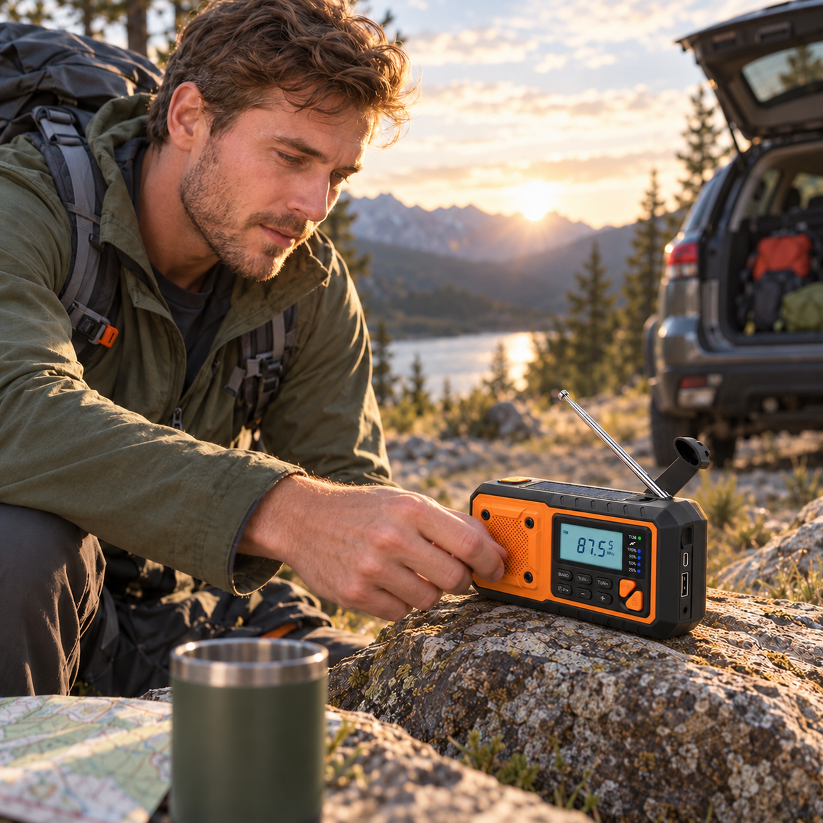 Nordspur | Solavox Tragbares Notfall-Kurbel-Radio