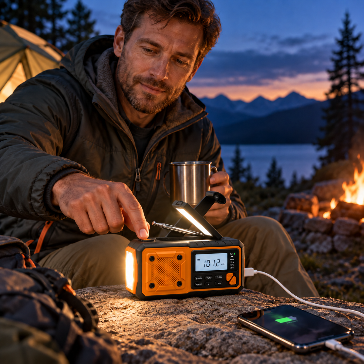 Nordspur | Solavox Tragbares Notfall-Kurbel-Radio