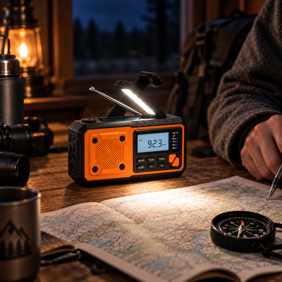 Nordspur | Solavox Tragbares Notfall-Kurbel-Radio
