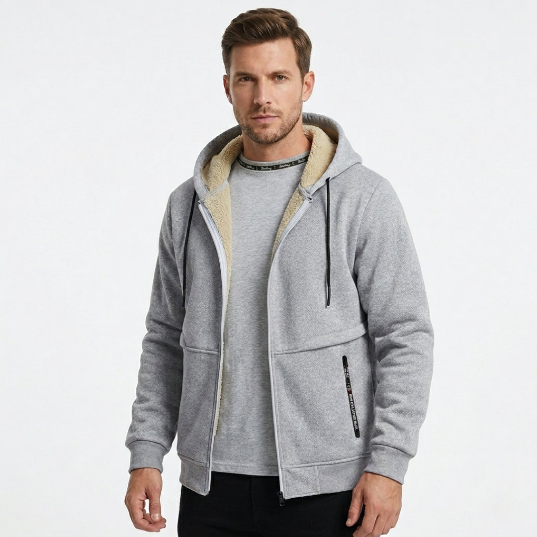 Nordspur | Schwere Kapuzenjacke mit Reißverschluss