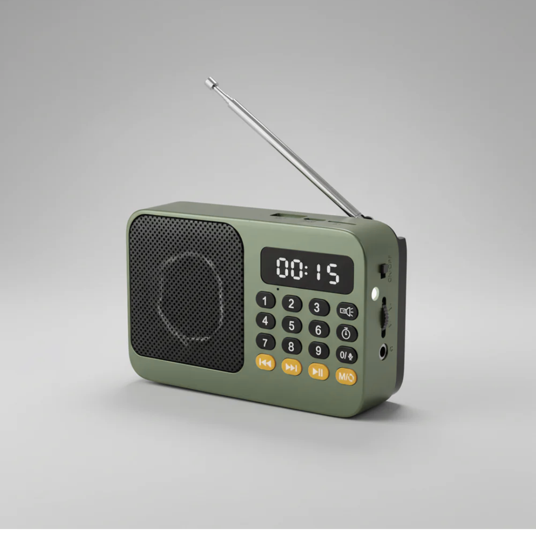 Nordspur | AureoWave Tragbarer wiederaufladbarer Radio-Bluetooth-Lautsprecher