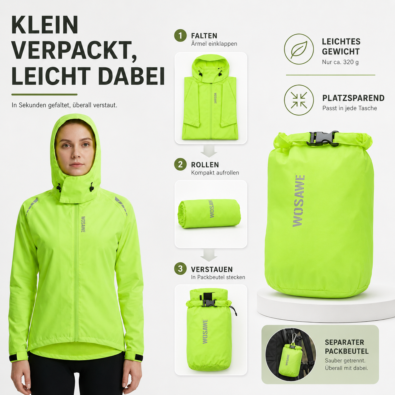 Nordspur | Aerava Fahrradjacke mit hoher Sichtbarkeit
