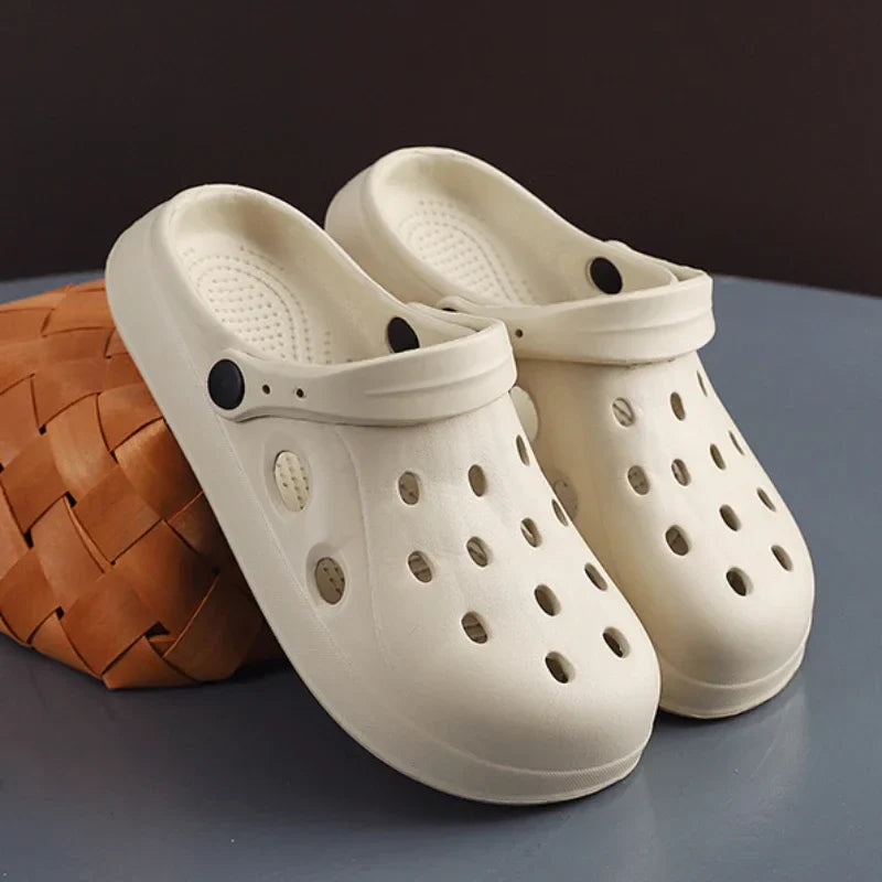 Gartenschlappen Slip-On atmungsaktiv breite Zehenbox rutschfest