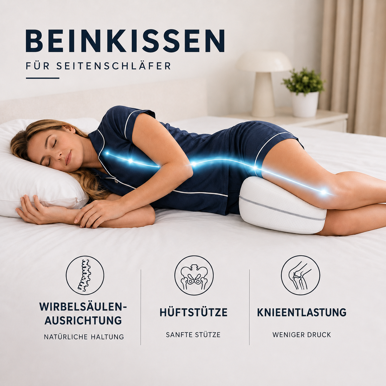 Nordspur | Alignique Konturiertes Seitenschläfer-Kissen