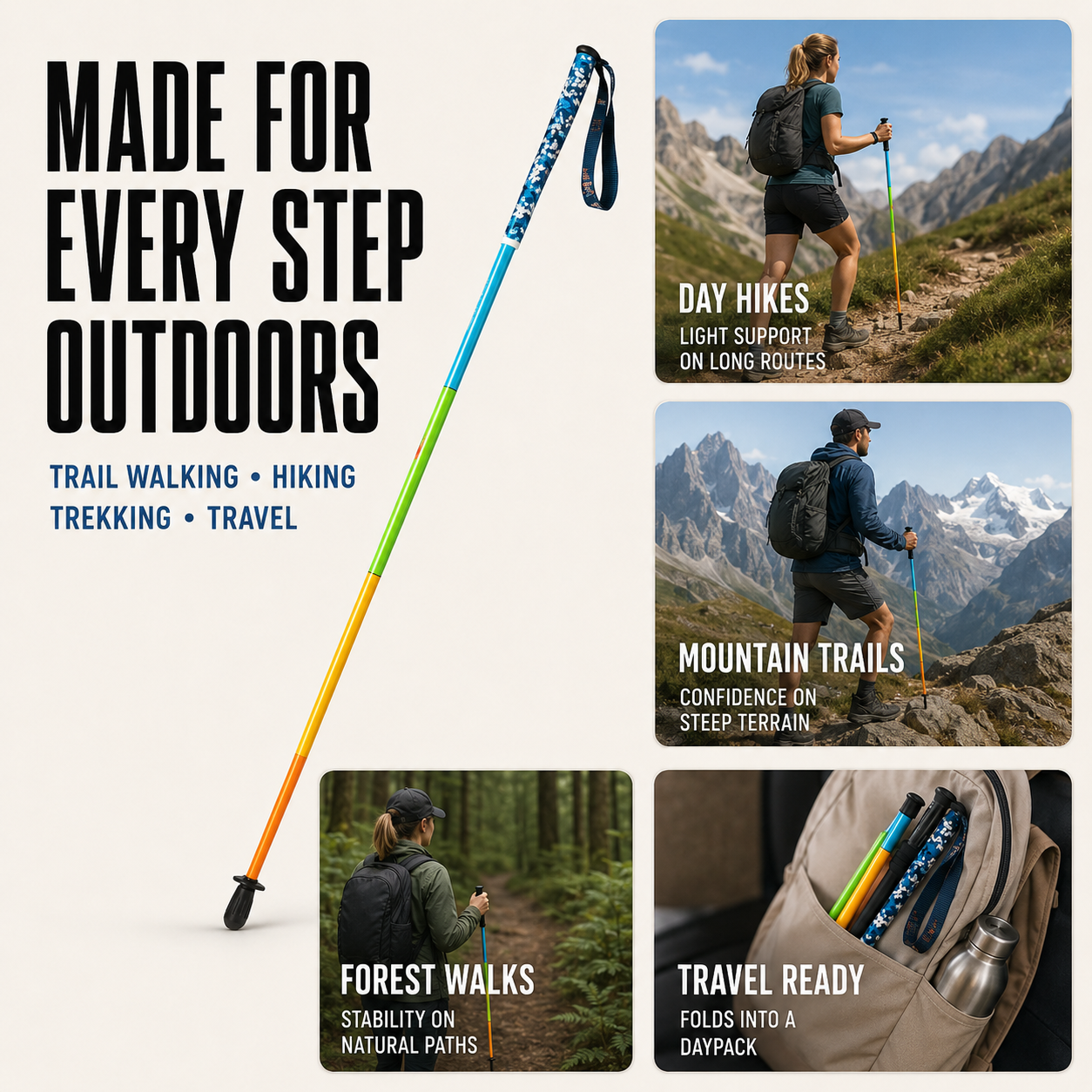 Nordspur | AllumStride Ultraleichte Aluminium-Trekking-Stöcke