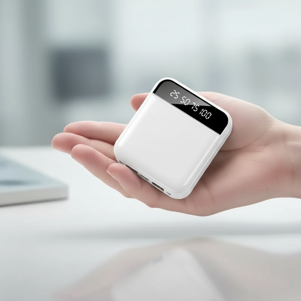 Hochkapazitive Powerbank mit Schnellladen und Digitaldisplay tragbar