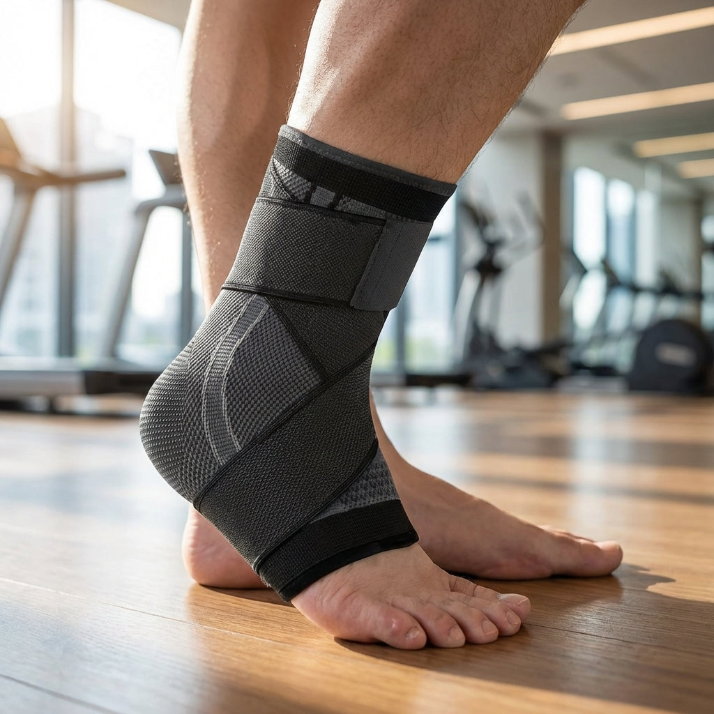 Verstellbare Knöchelbandage mit Kompression und Stabilisierung