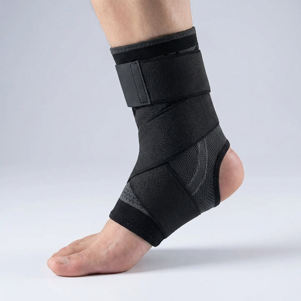 Verstellbare Knöchelbandage mit Kompression und Stabilisierung