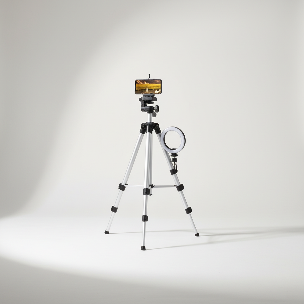 Aluminium Kamera-Stativ mit Bluetooth-Fernbedienung für Video und Fotografie