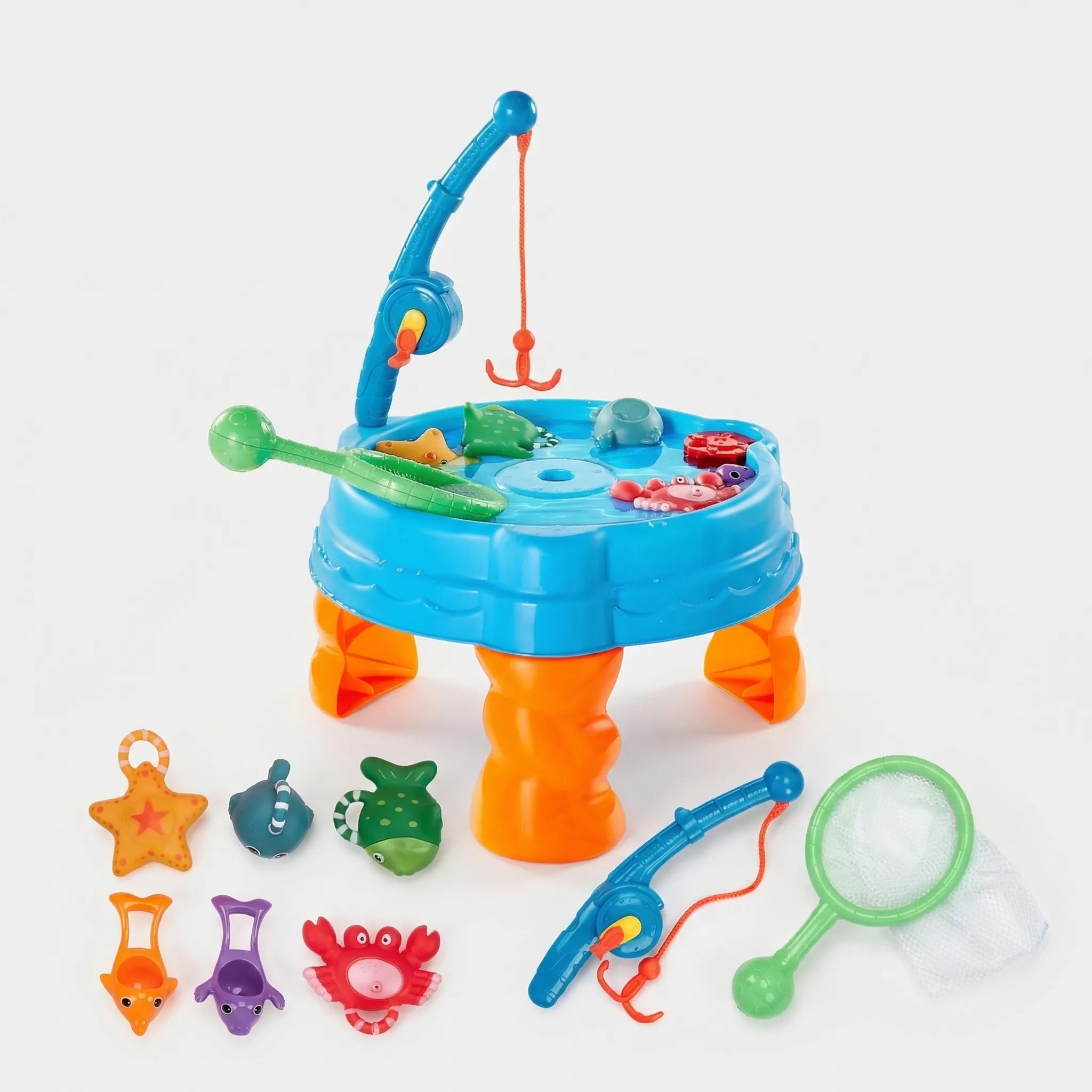 Outdoor-Wasserspieltisch für Kinder mit Angelspiel und Meerestieren
