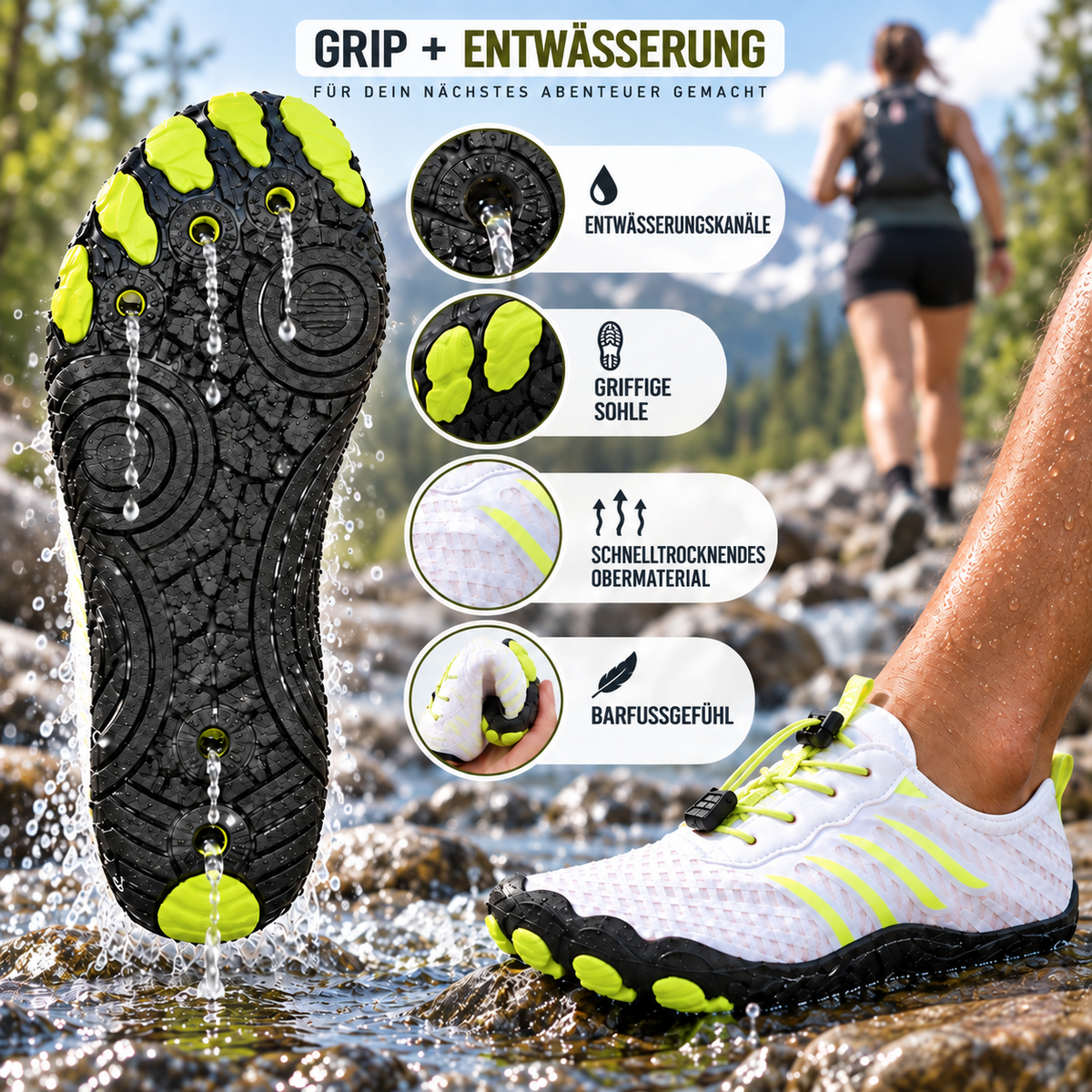 Nordspur | Aquavex Amphibische Schnelltrocknende Barfußsportschuhe