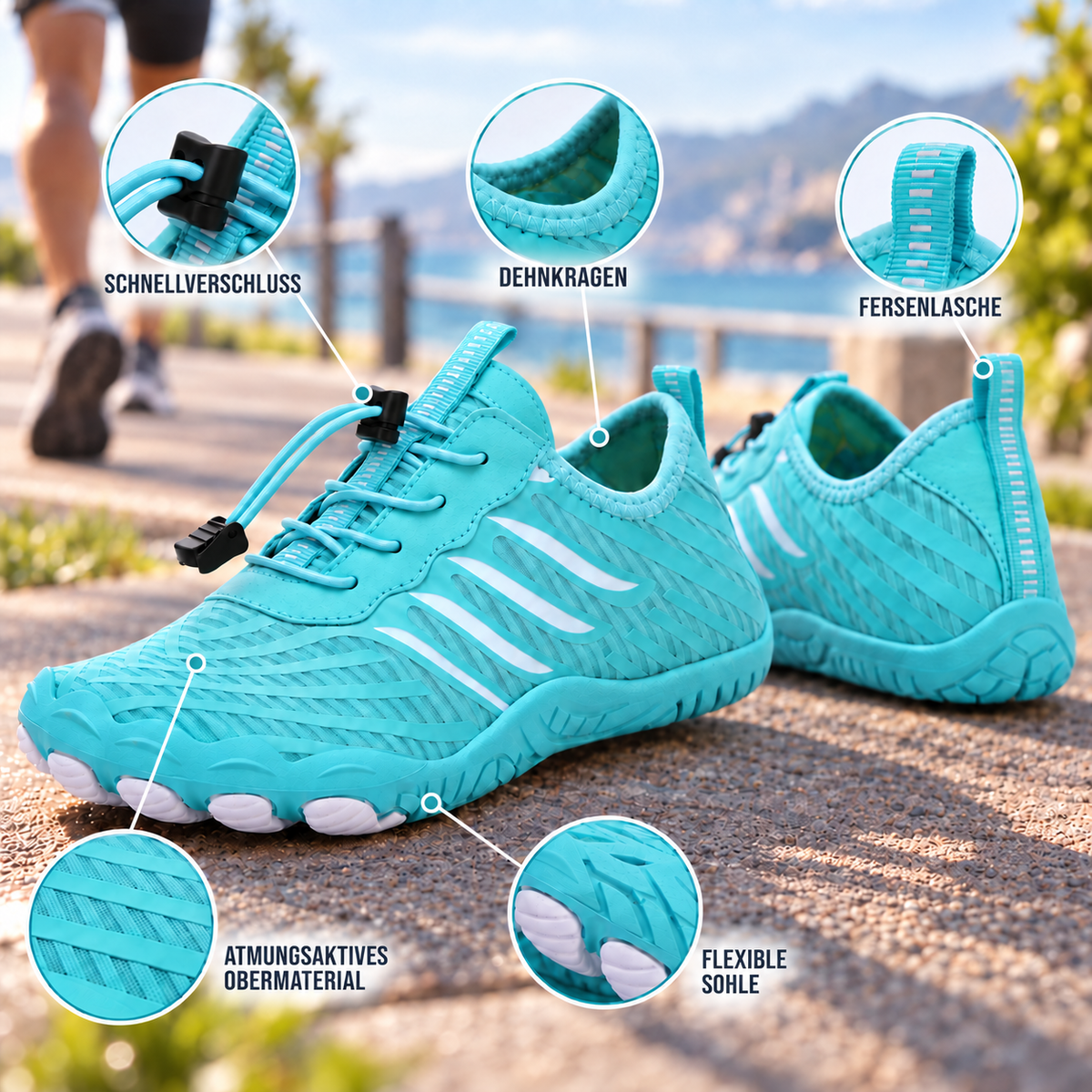 Nordspur | Aquavex Amphibische Schnelltrocknende Barfußsportschuhe
