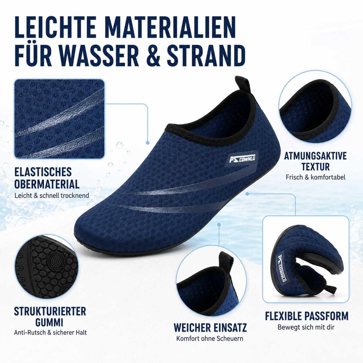 Nordspur | Aquavex Slip-On Barfuß-Wasserschuh