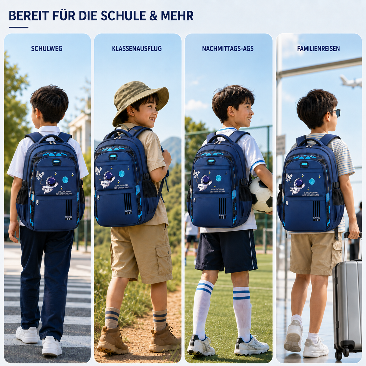 Nordspur | AstroVibe Wasserdichter Polyester-Schulrucksack