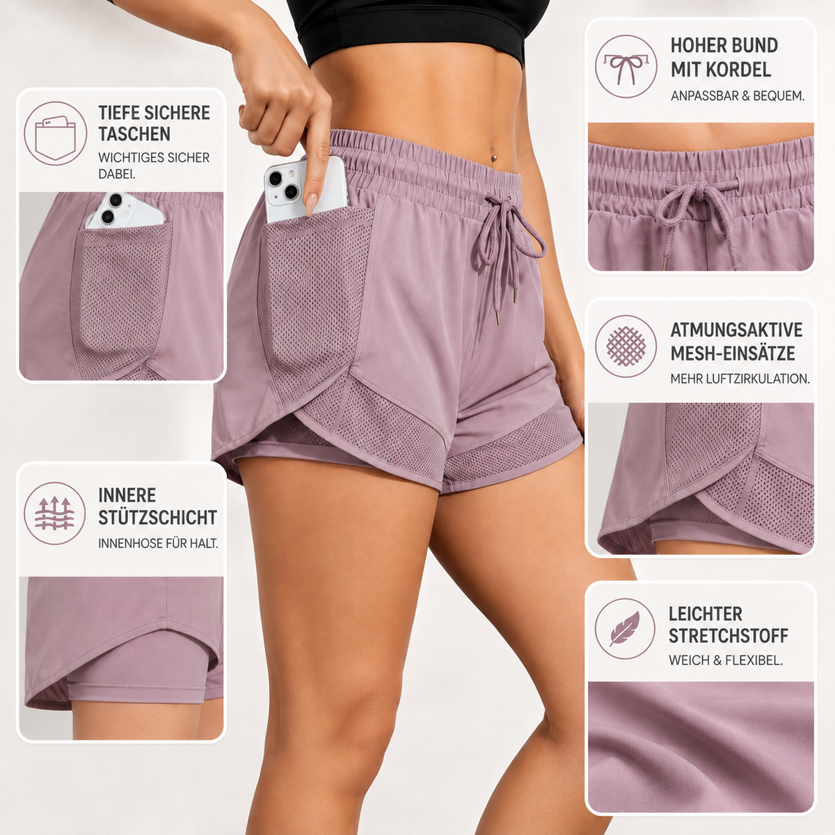 Nordspur | Athlenza Two-Layer Workout Shorts