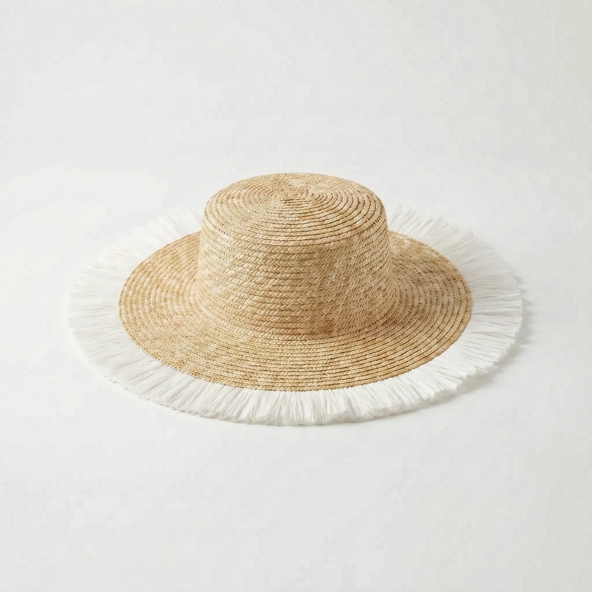 Strohhut breitkrempig Sonnenschutz geflochtener Sommerhut