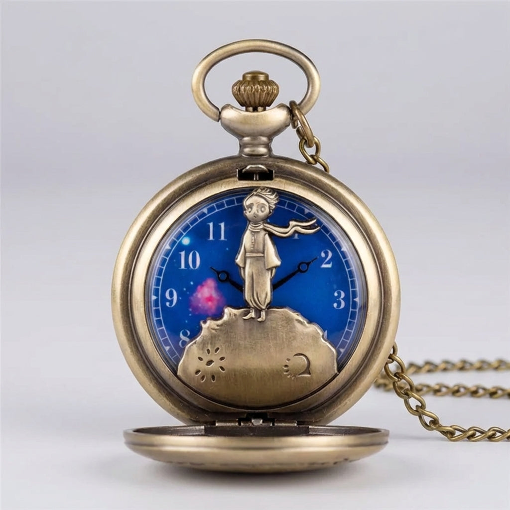 Vintage Taschenuhr-Anhänger mit Durchbruch-Silhouette und Quarz-Uhrwerk