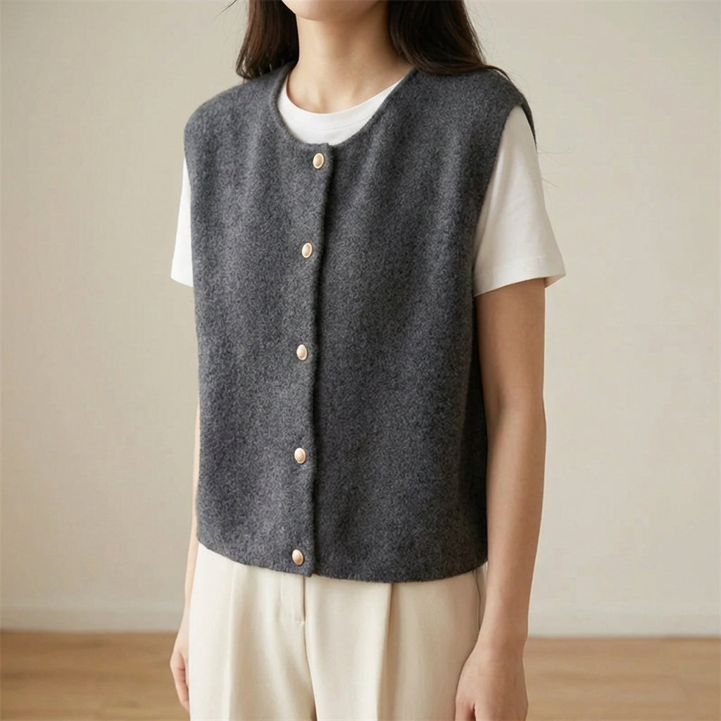 Nordspur | Avelune Sleeveless Button Cardigan