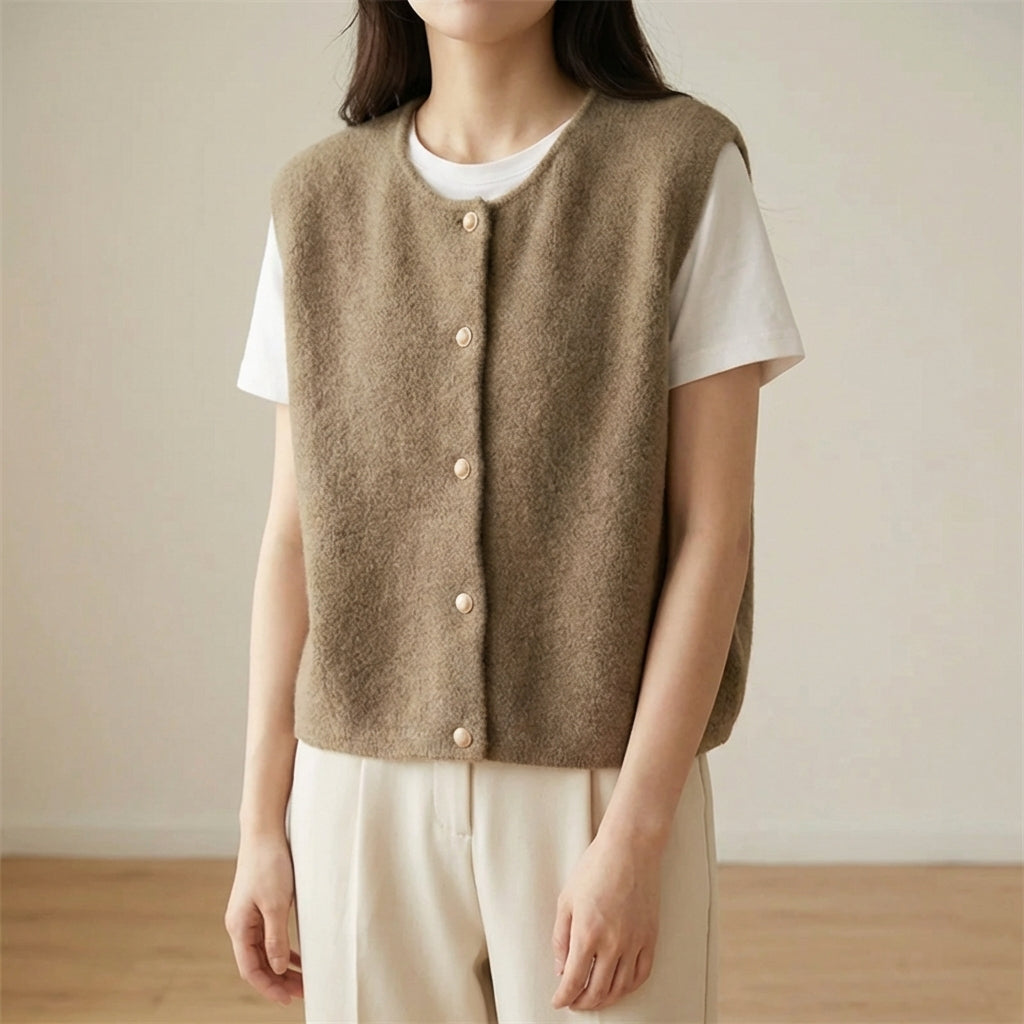 Nordspur | Avelune Sleeveless Button Cardigan