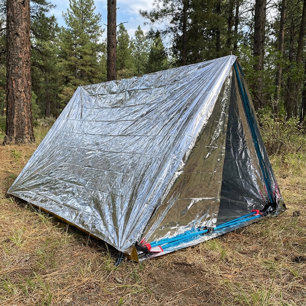 Faltbarer Notunterstand für Outdoor und Survival, reflektierend, leicht