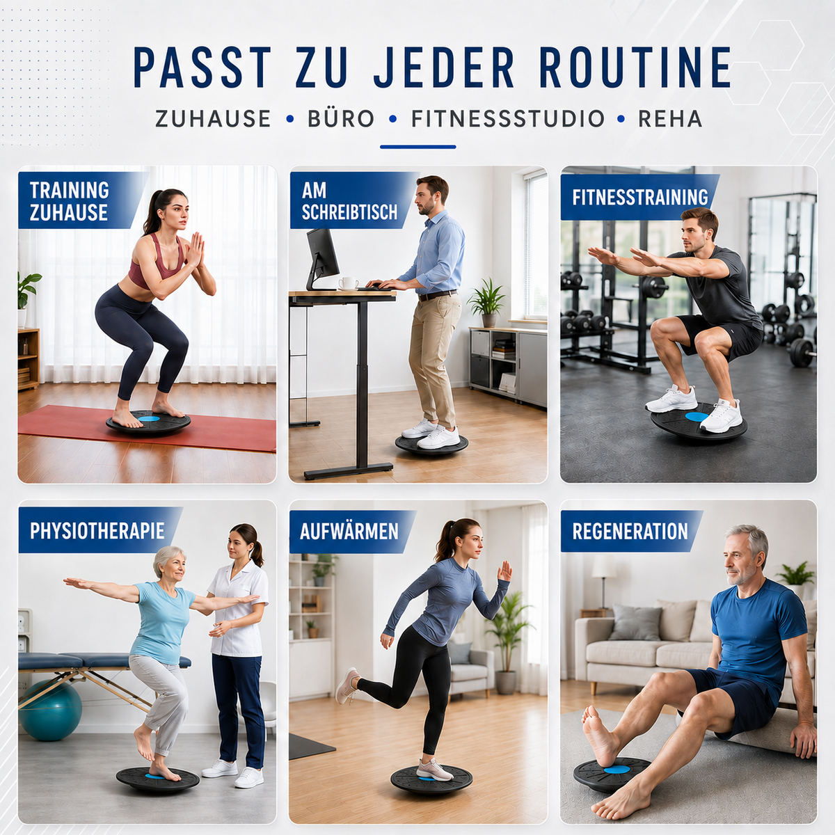 Nordspur | Balansphere Rund-Balanceboard aus Gummi