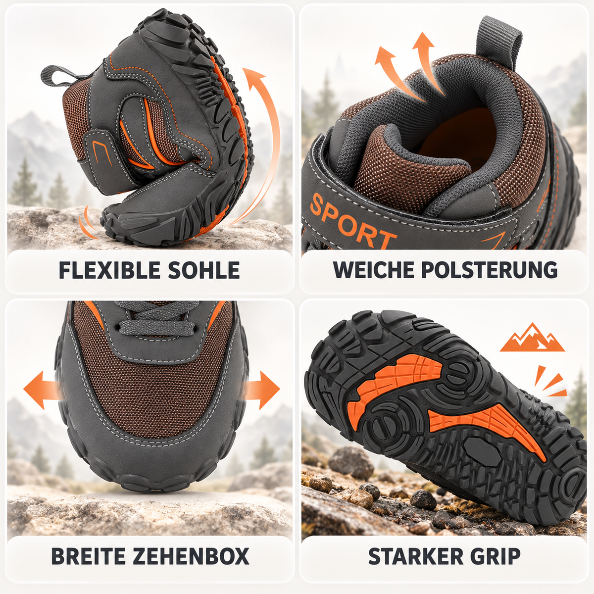 Nordspur | Kinder Barfuß-Stil-Stiefel