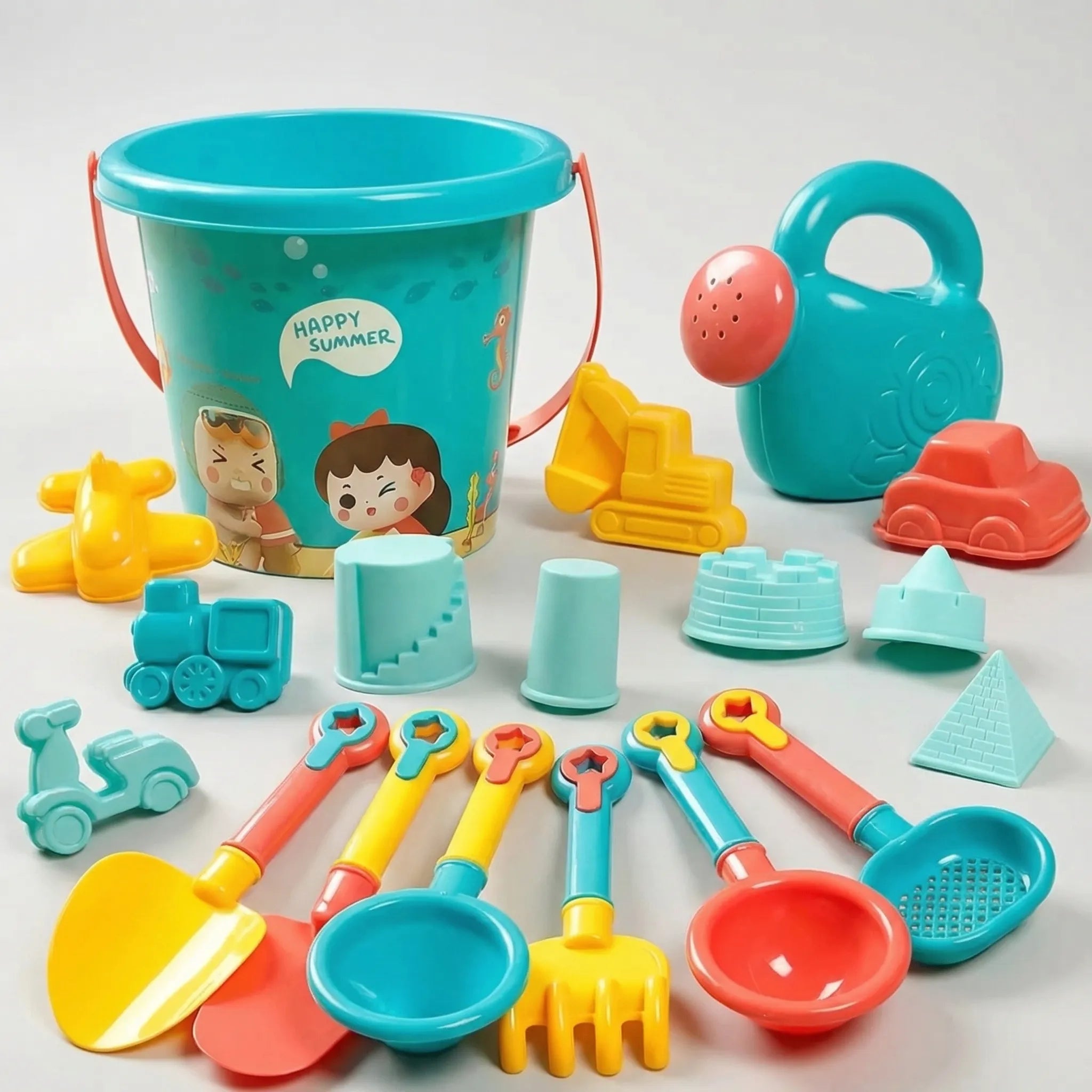 Strandspielzeug Sandspielset für Kinder mit Eimer und Formen