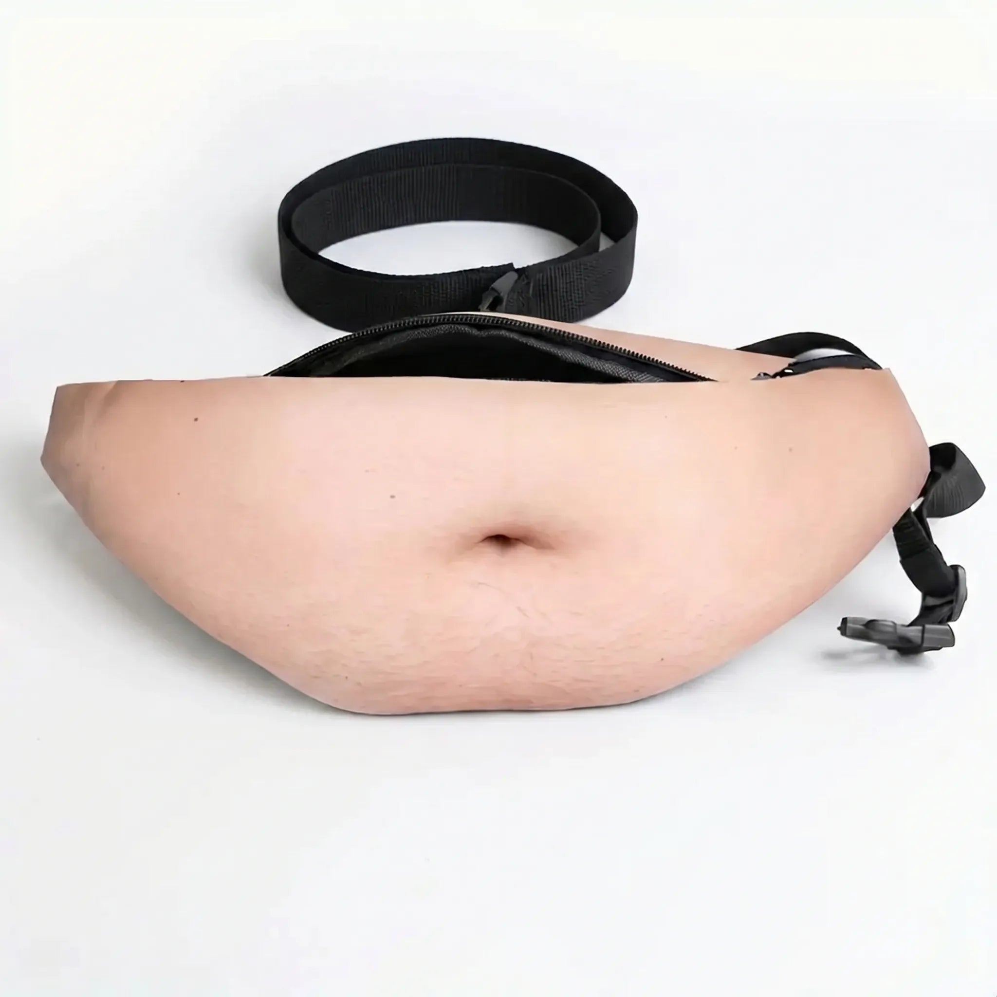 Novelty-Bauchtasche realistischer Bauch 3D-Design mit Reißverschlussfach