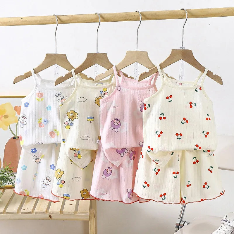 Baby Sommer Set Trägertop Shorts bedruckt weich atmungsaktiv