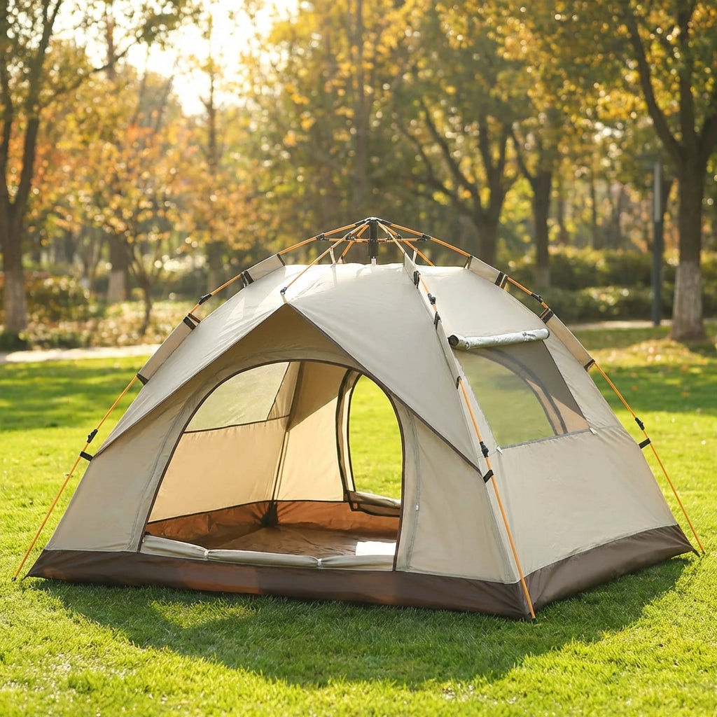 Automatisches Pop-Up-Zelt für 2-3 Personen mit Sonnenschutz und Belüftung