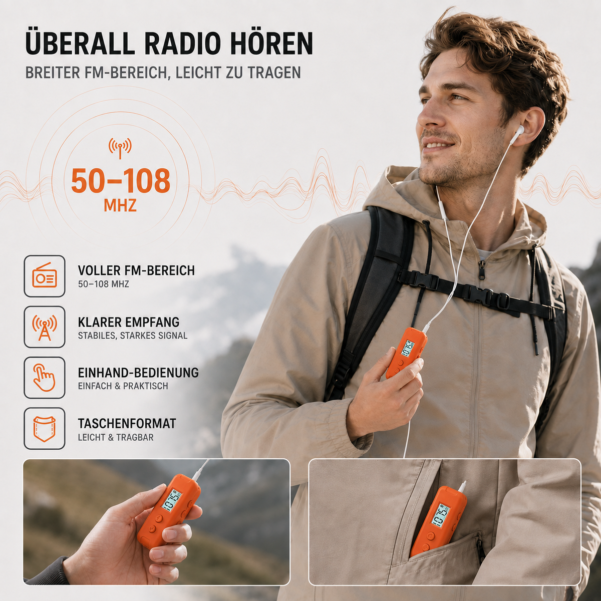 Nordspur | Brevio Kompakt-Handempfänger FM