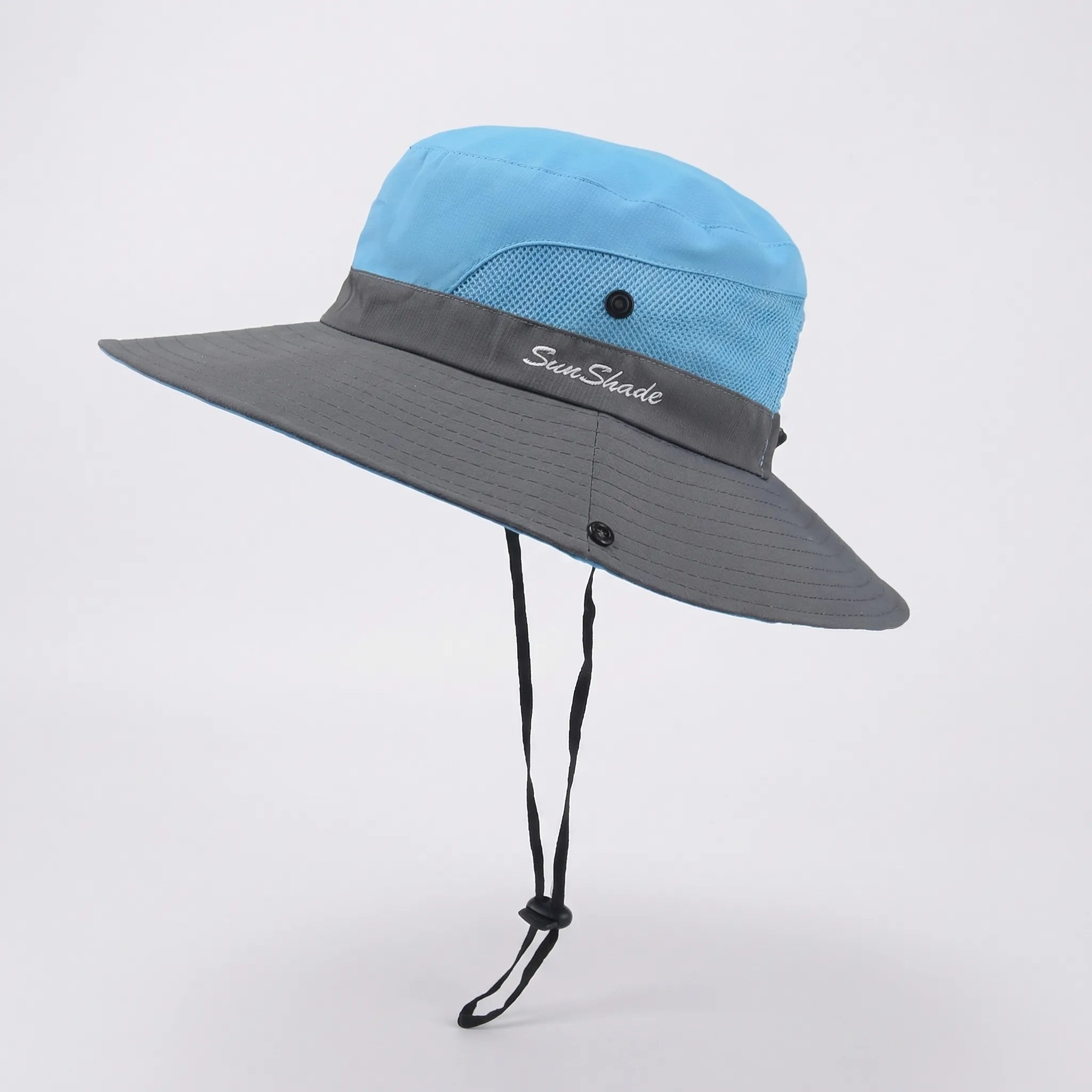 Faltbarer Sonnenhut mit breiter Krempe und Mesh für Outdoor-Aktivitäten