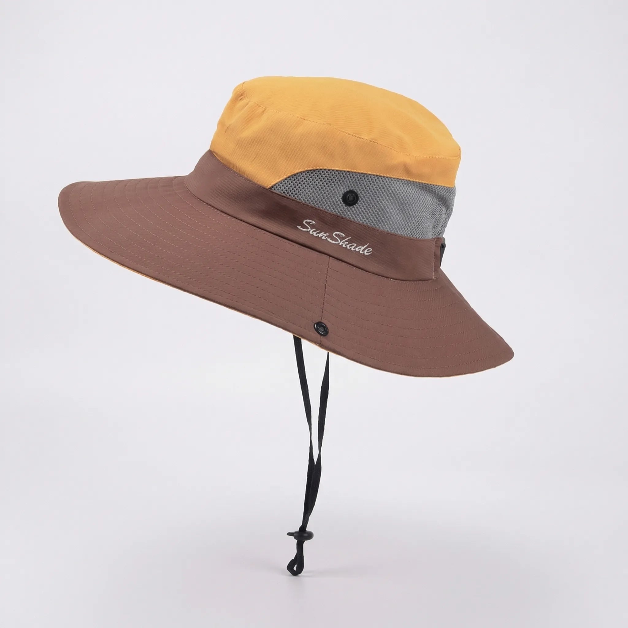 Faltbarer Sonnenhut mit breiter Krempe und Mesh für Outdoor-Aktivitäten
