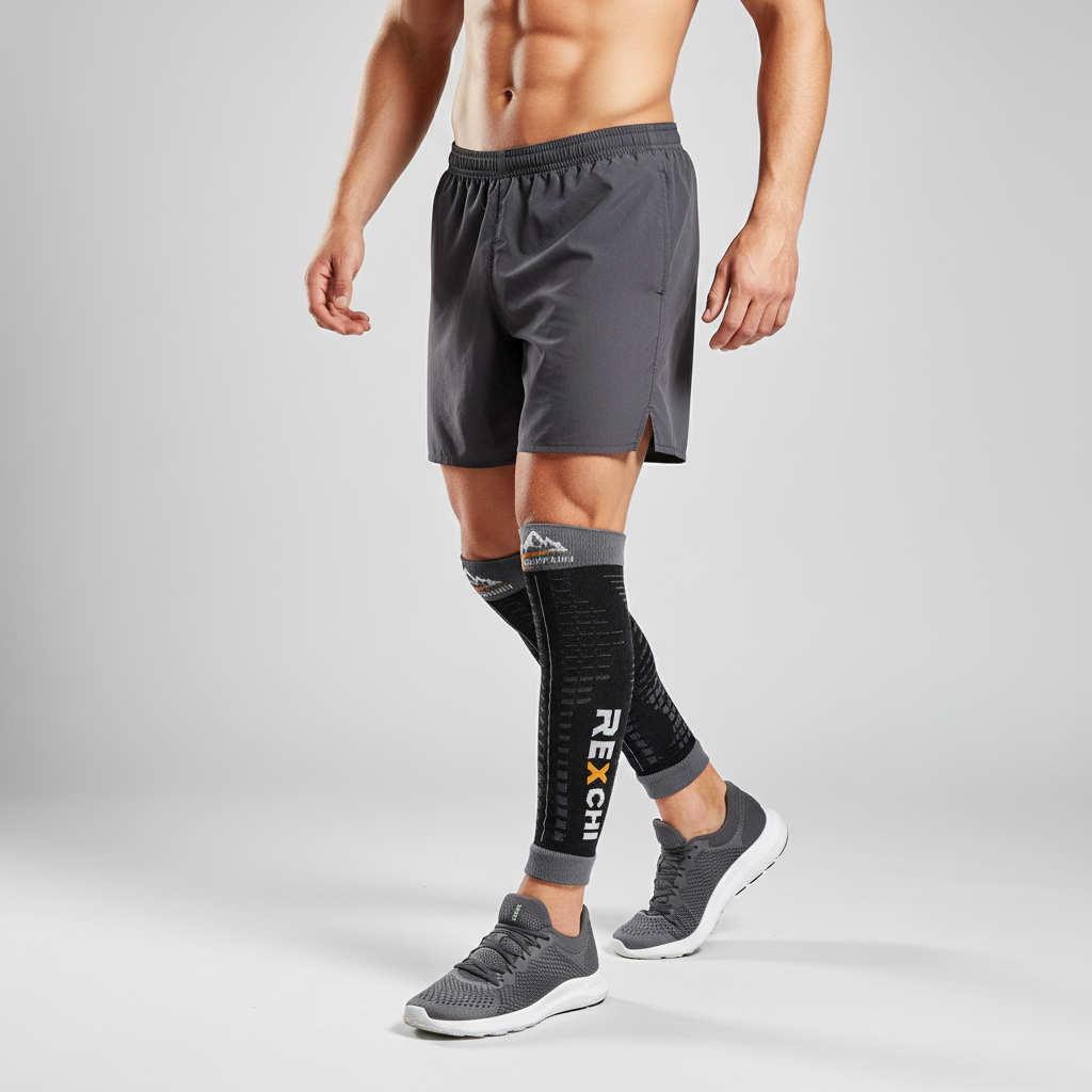 Wadenkompression Sleeve mit abgestufter Kompression atmungsaktiv
