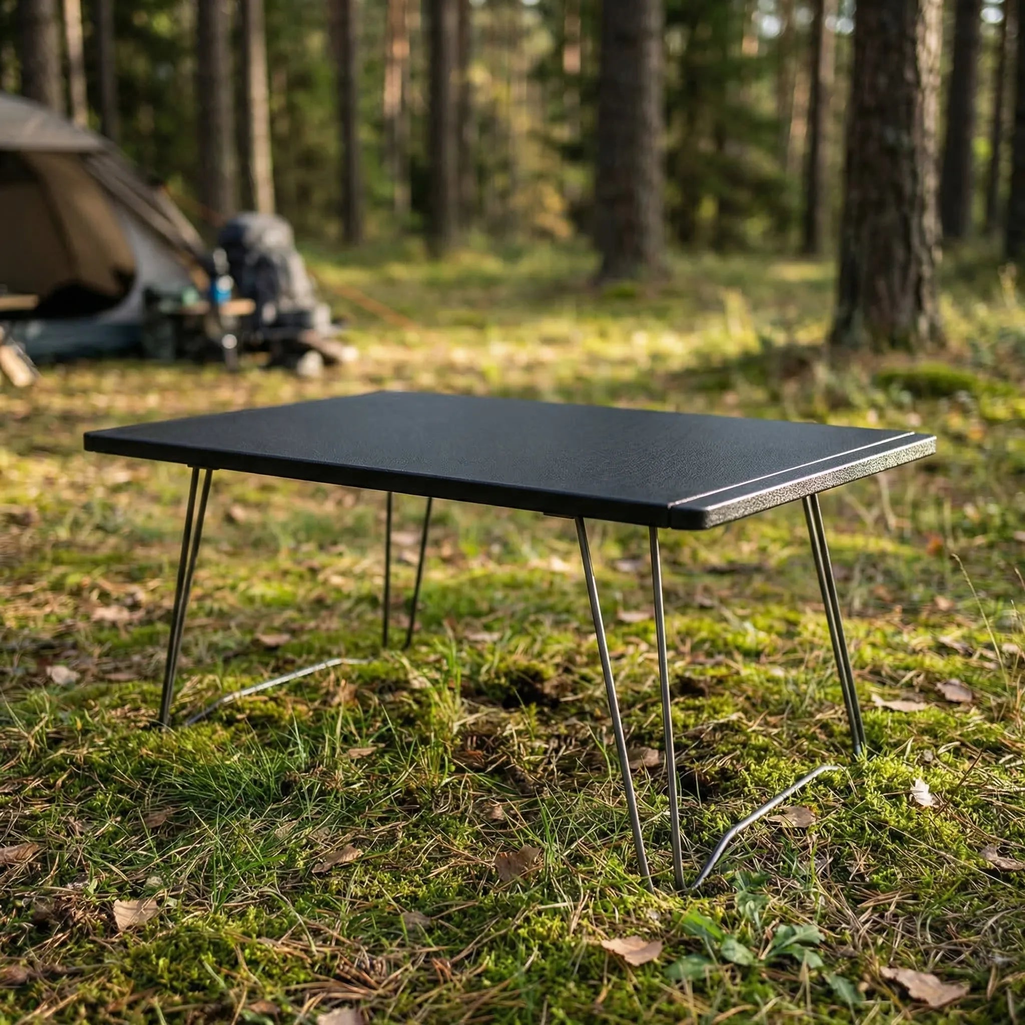 Ultraleichter Camping-Klapptisch mit Pop-up-Aufbau und stabiler Arbeitsfläche