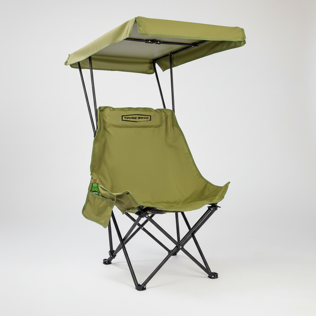Übergroßer Klappsessel mit verstellbarem Sonnendach für Camping