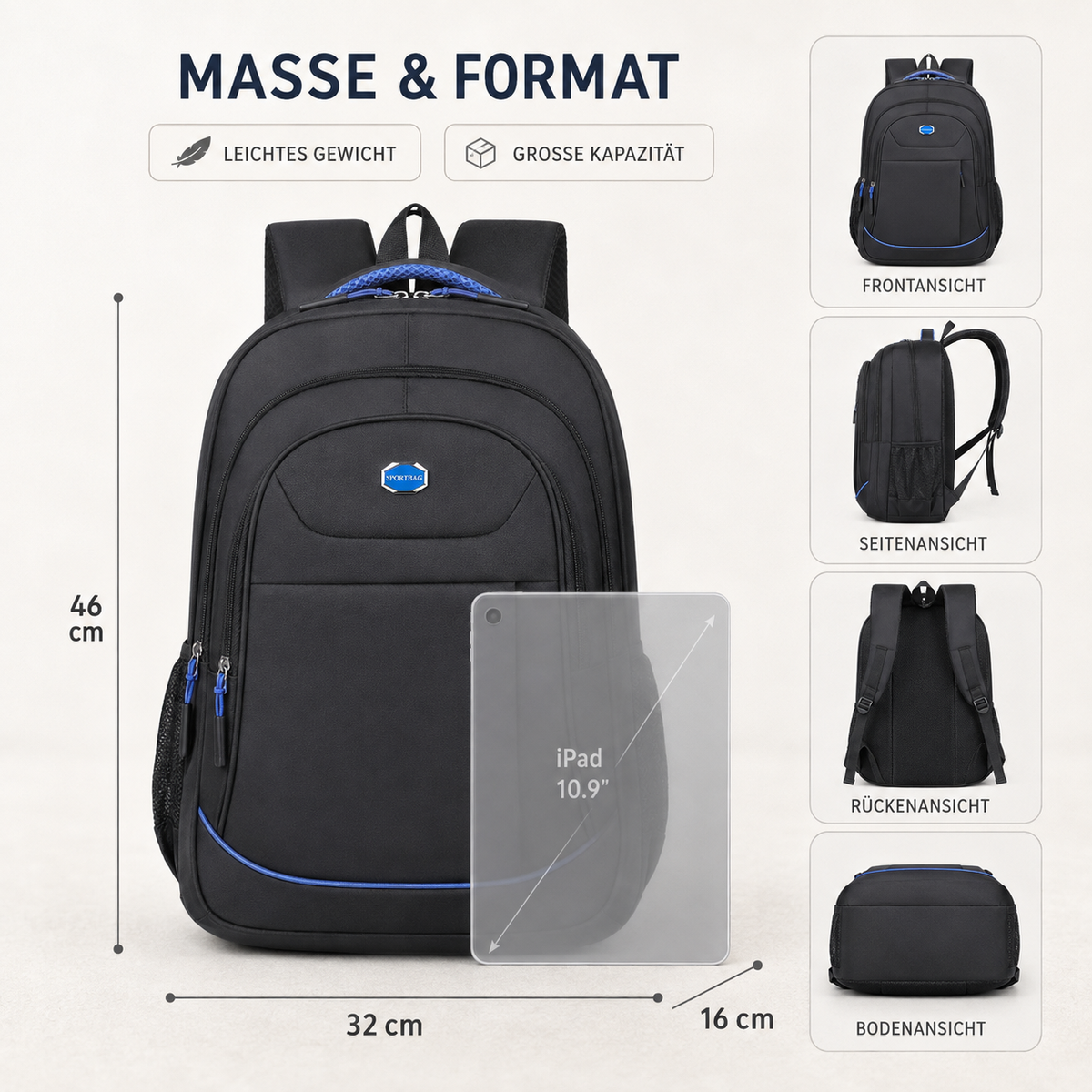 Nordspur | Carryal Großvolumiger Mehrkammer-Rucksack