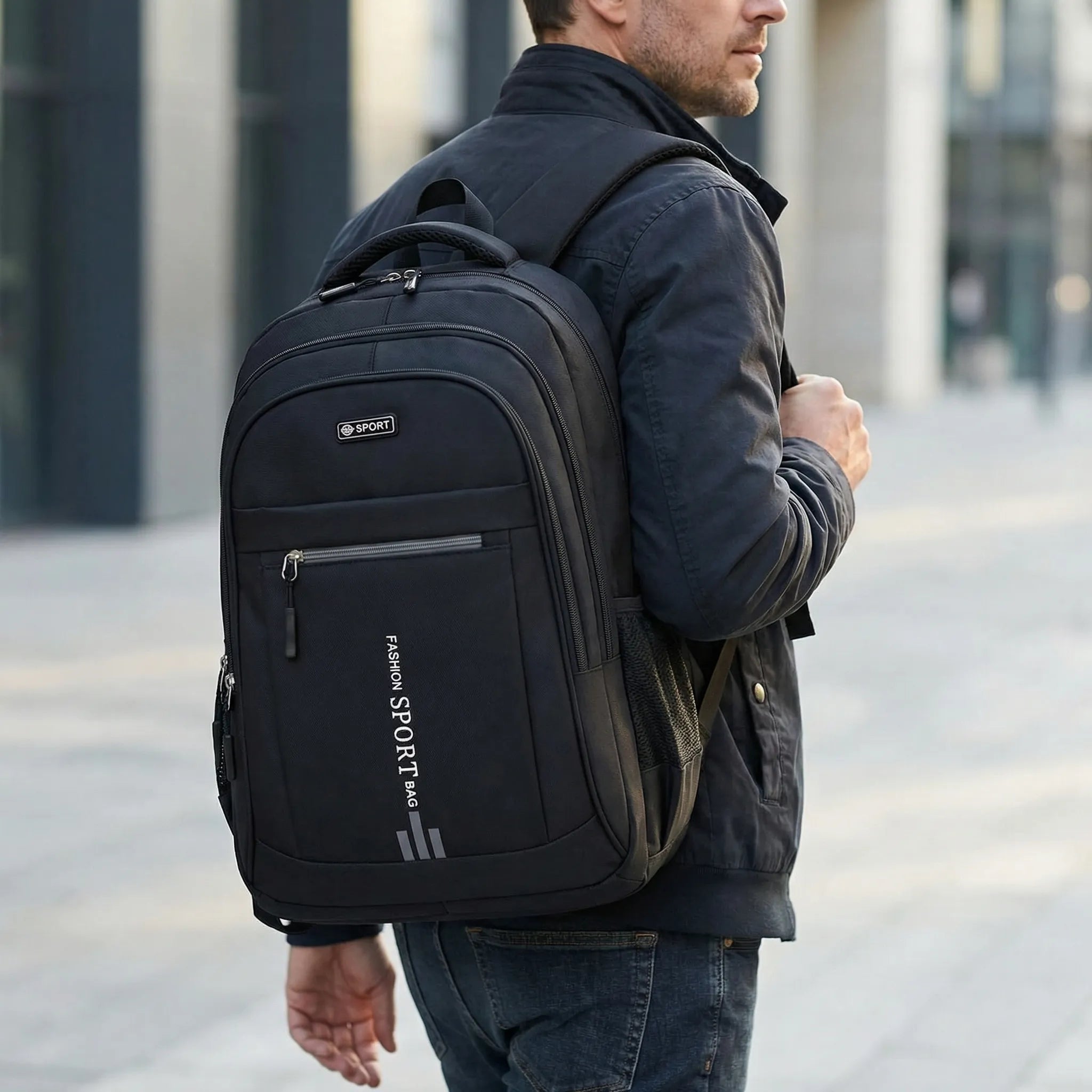 Großraumrucksack mit Mehrfachfächern und gepolstertem Laptop-Bereich