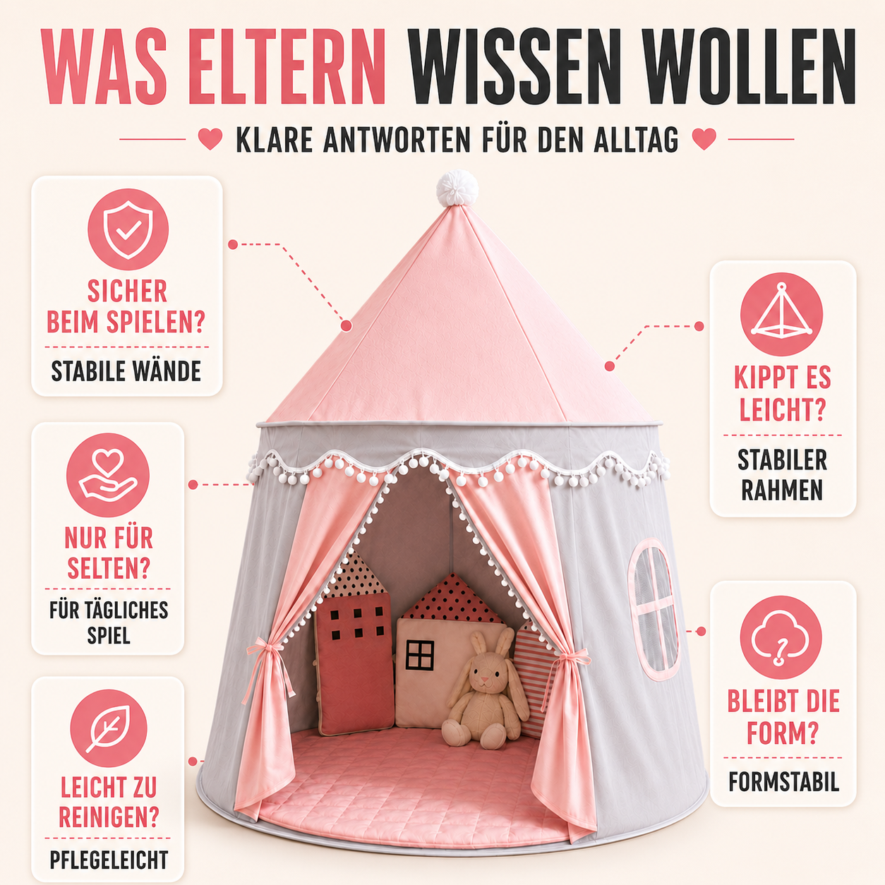 Nordspur | CastleNook Faltbares Kinder-Spielzelt